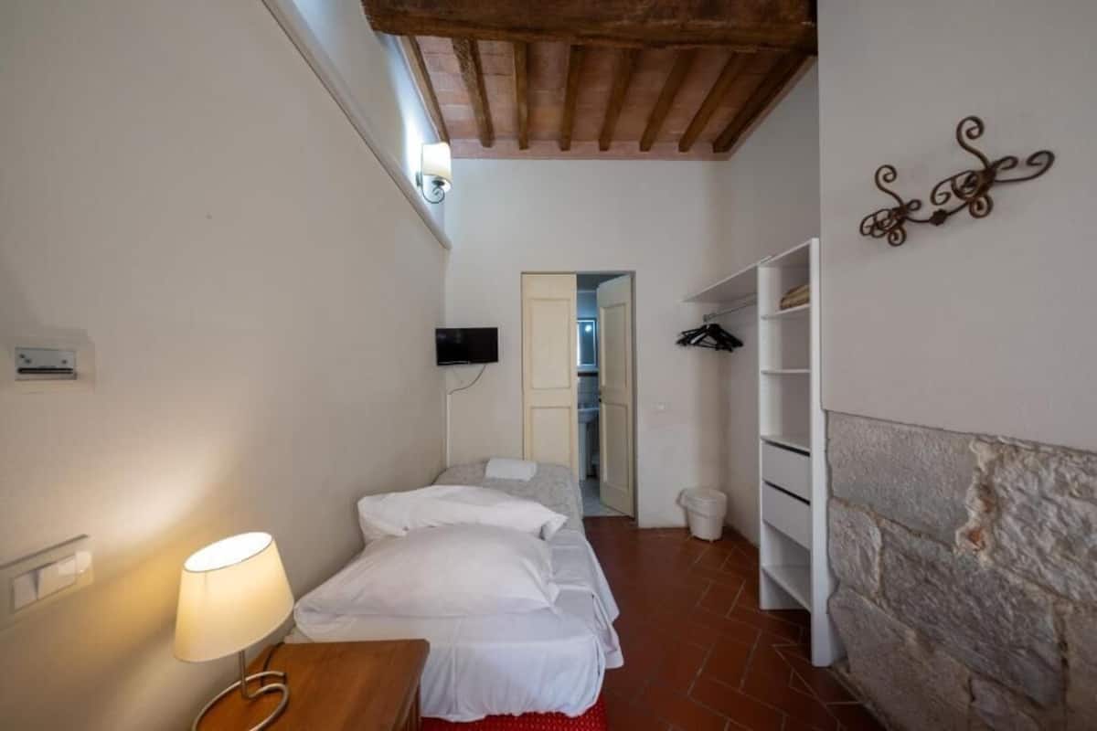 Down duvets, desk, blackout curtains, free WiFi