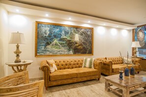 Sitteområde i lobbyen