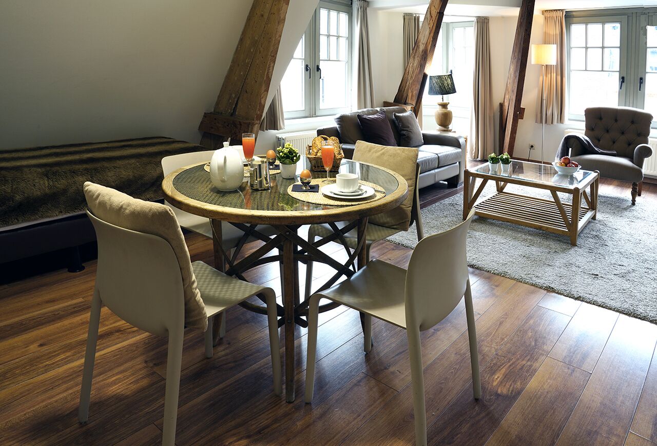 Apartment, 1 Schlafzimmer | Essbereich im Zimmer