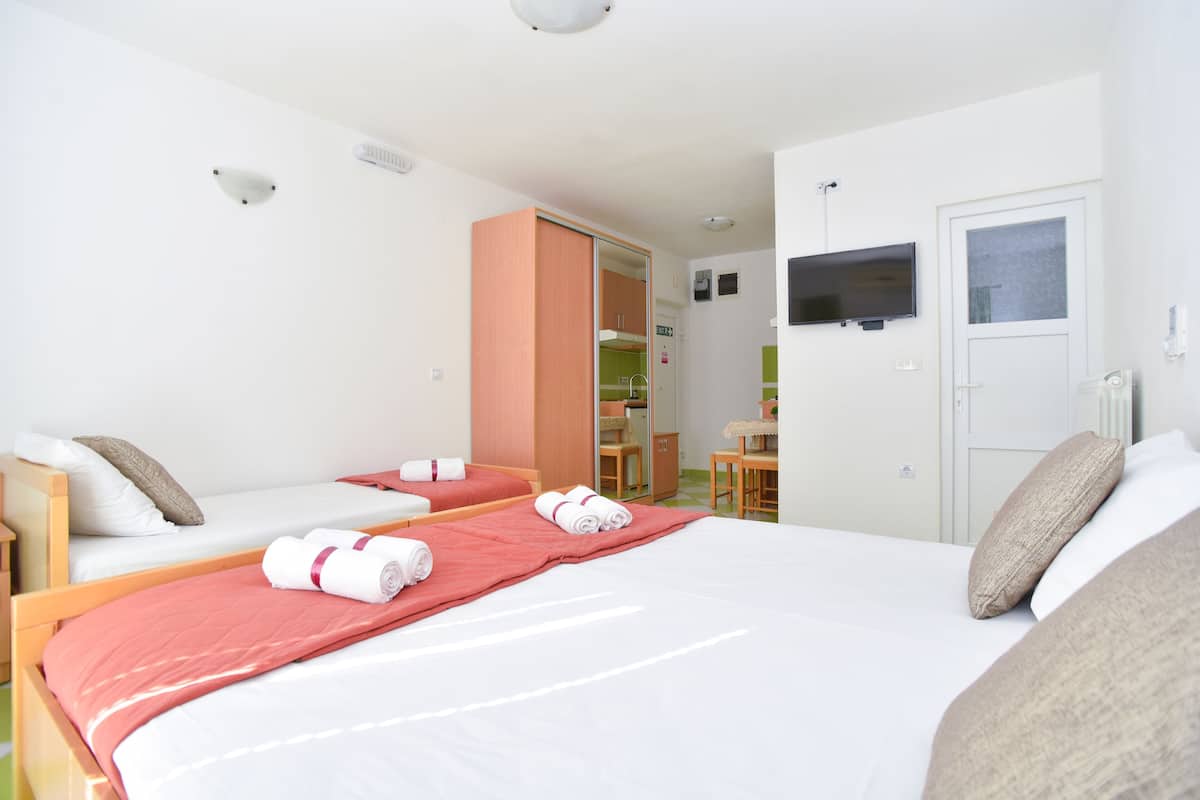 Luxury Studio, Terrace (For 3 Persons) | Premium bedding, pillowtop beds, in-room safe, individually decorated