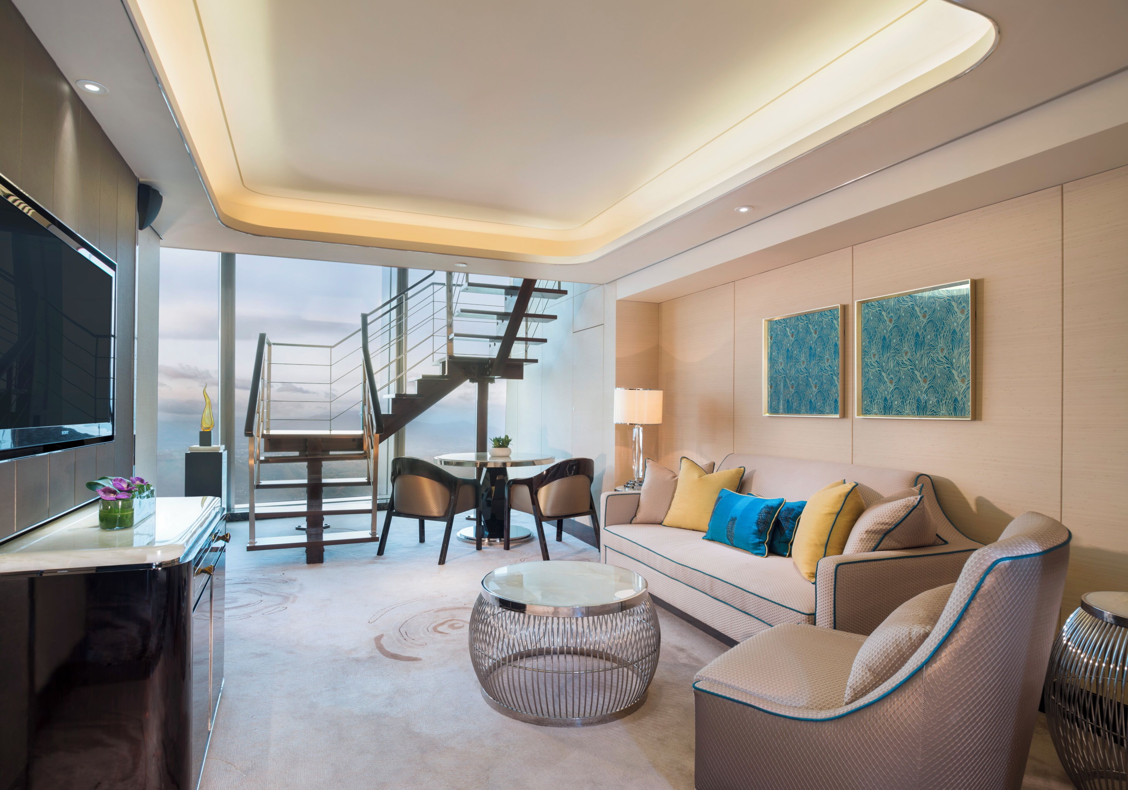 Quarto, 1 cama King, vista para a cidade | Roupas de cama de algodão egípcio, roupas de cama premium