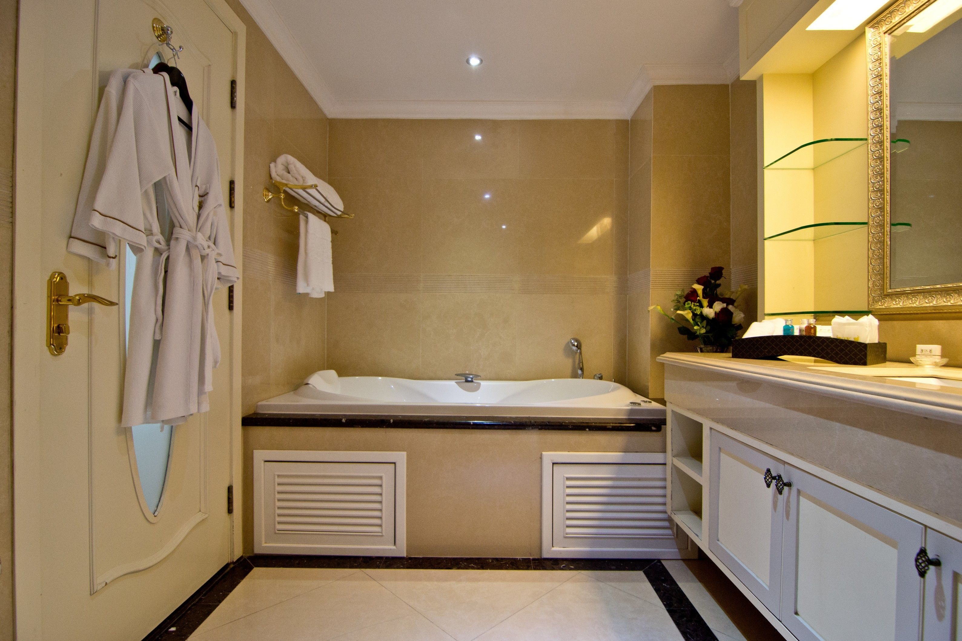 deluxe | bathroom | separate bathtub and shower, rainfall showerhead, free toiletries