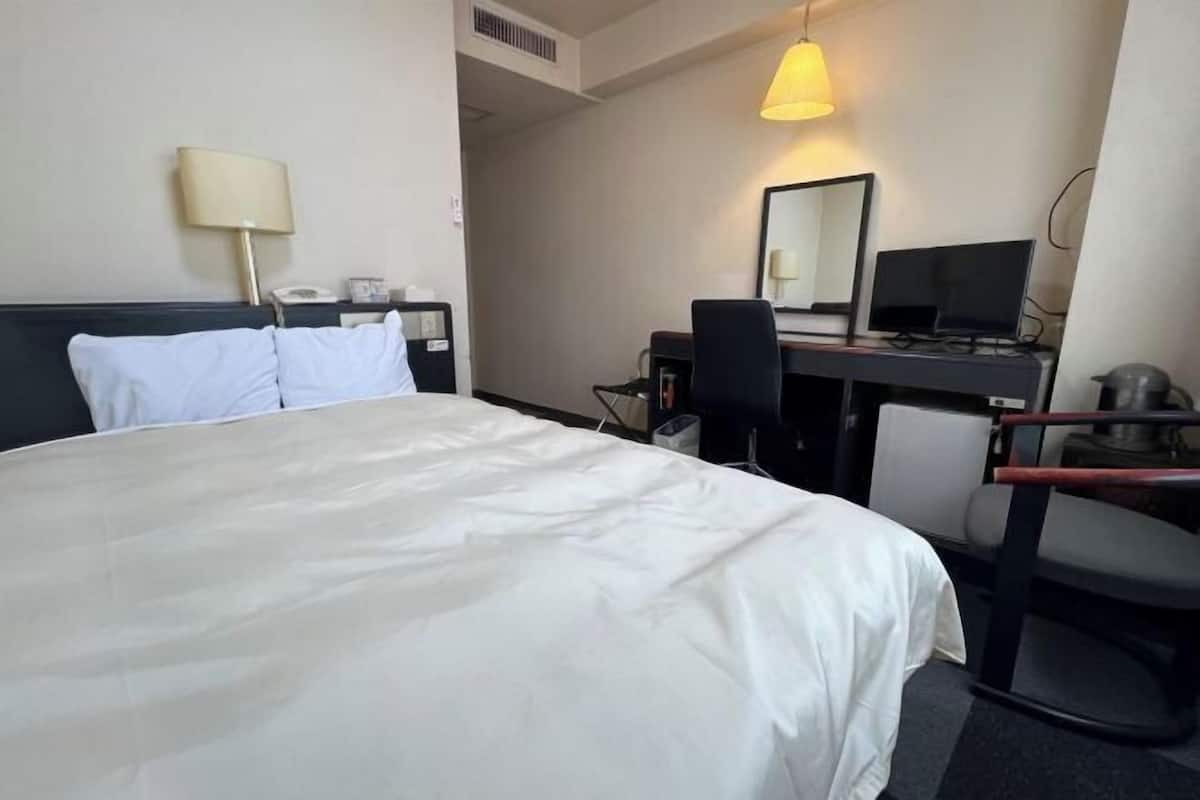 Escritorio, tabla de planchar con plancha, wifi gratis y ropa de cama