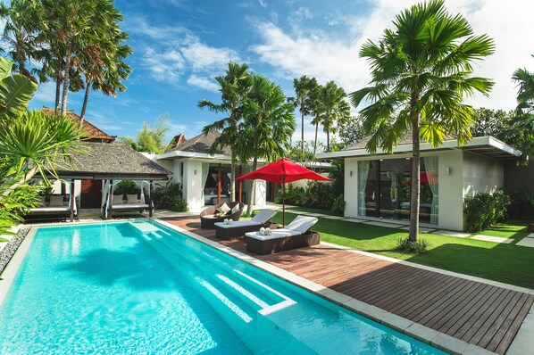 Premium Villa, 3 Bedrooms, Private Pool with Daily Afternoon Tea | Outdoor pool | Outdoor pool, free pool cabanas, pool umbrellas - Chandra Bali Villas (Seminyak)