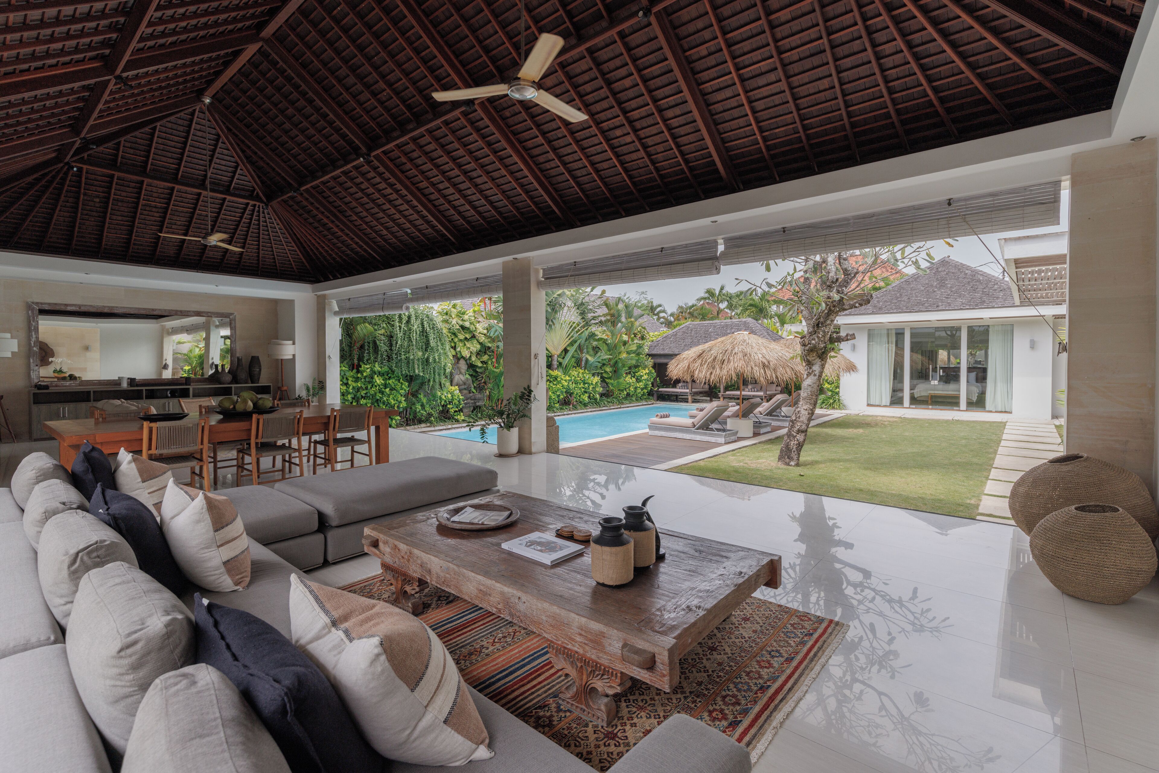 Premium Villa, 3 Bedrooms, Private Pool with Daily Afternoon Tea | Living area | 43-inch flat-screen TV with cable channels, Smart TV, Netflix