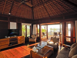 Three Bedroom Private Pool Villa | Premium bedding, in-room safe, desk, laptop workspace