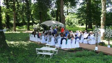Outdoor wedding area