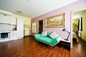 Apartment, 2 Bedrooms | Living area | Smart TV