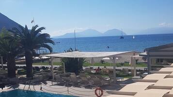 Triple Room, Balcony, Partial Sea View | Balcony view