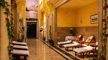 Salas para tratamentos a dois, banho turco/hammam, tratamentos corporais