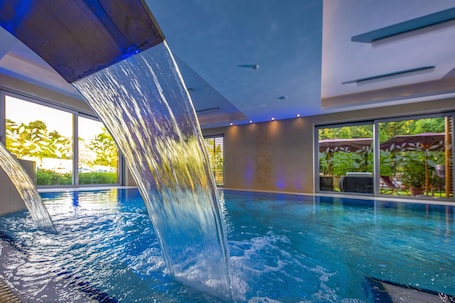 2 indoor pools, open 7:00 AM to 8:00 PM, sun loungers