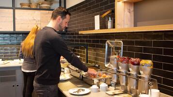 Daily buffet breakfast (EUR 18 per person)