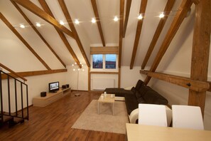 Apartment, 2 Bedrooms (Mezonet) | Living area | LED TV