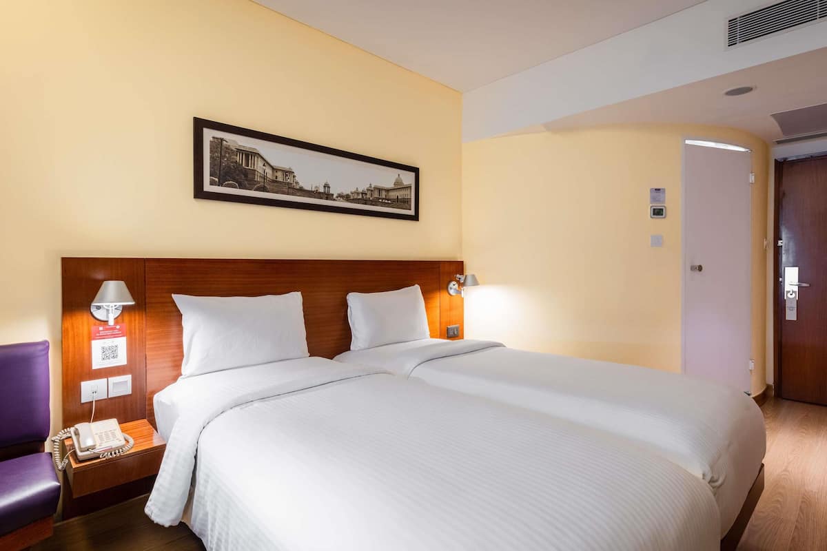 Memory foam beds, minibar, in-room safe, desk