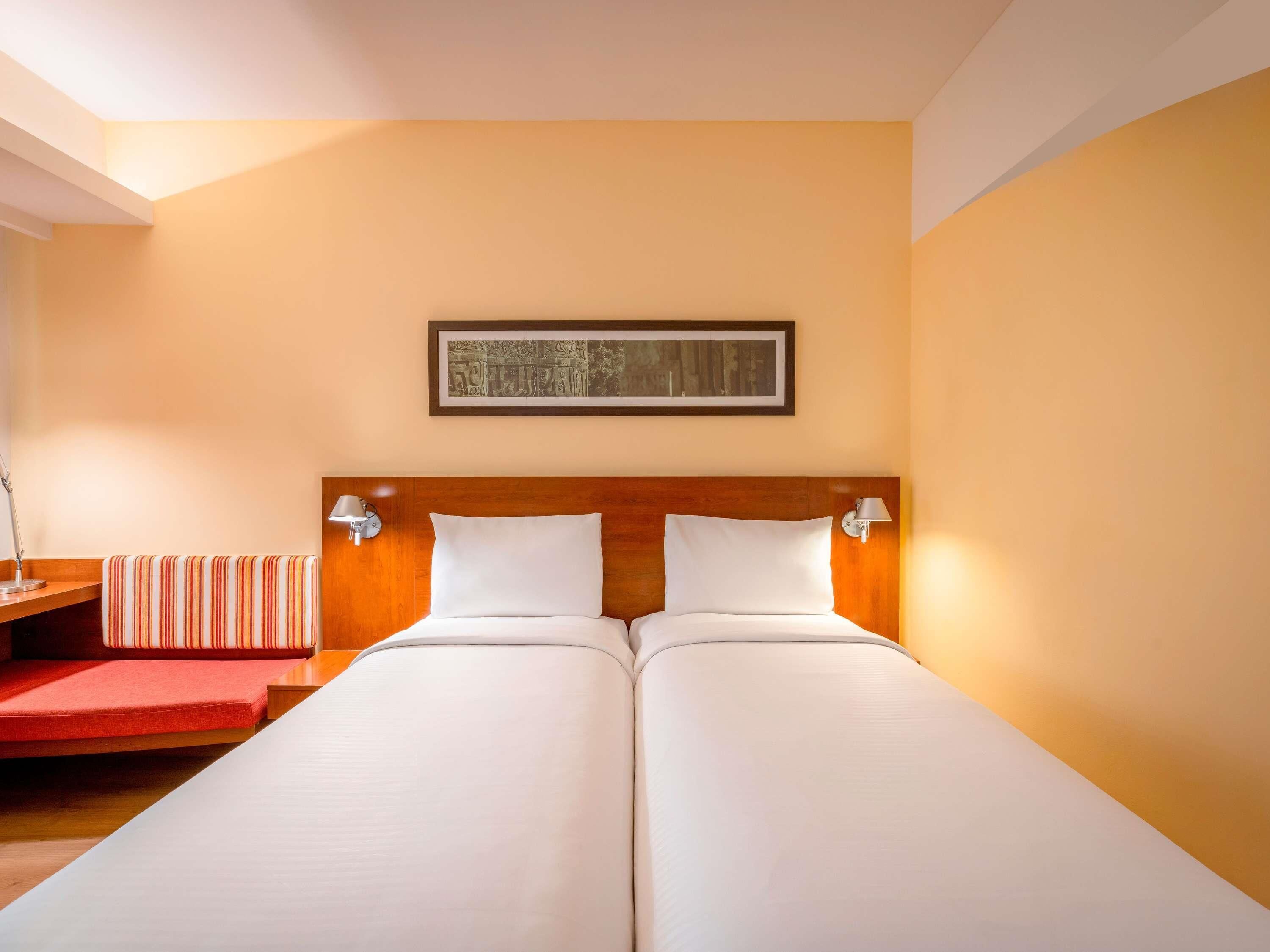 Memory foam beds, minibar, in-room safe, desk