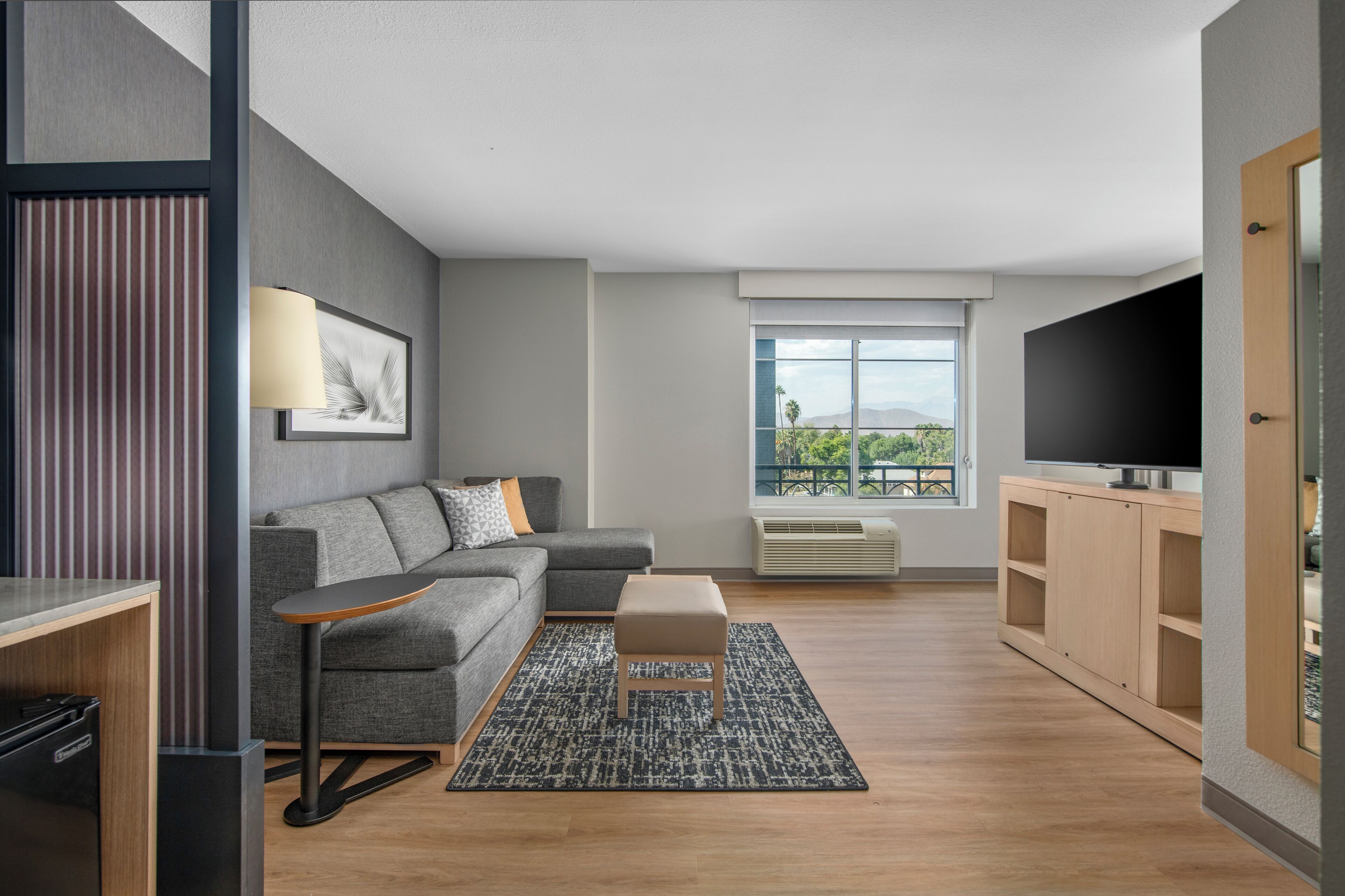 suite, 1 bedroom (king bed with sofa bed) | living area | 42-inch flat-screen tv with satellite channels, tv, pay films