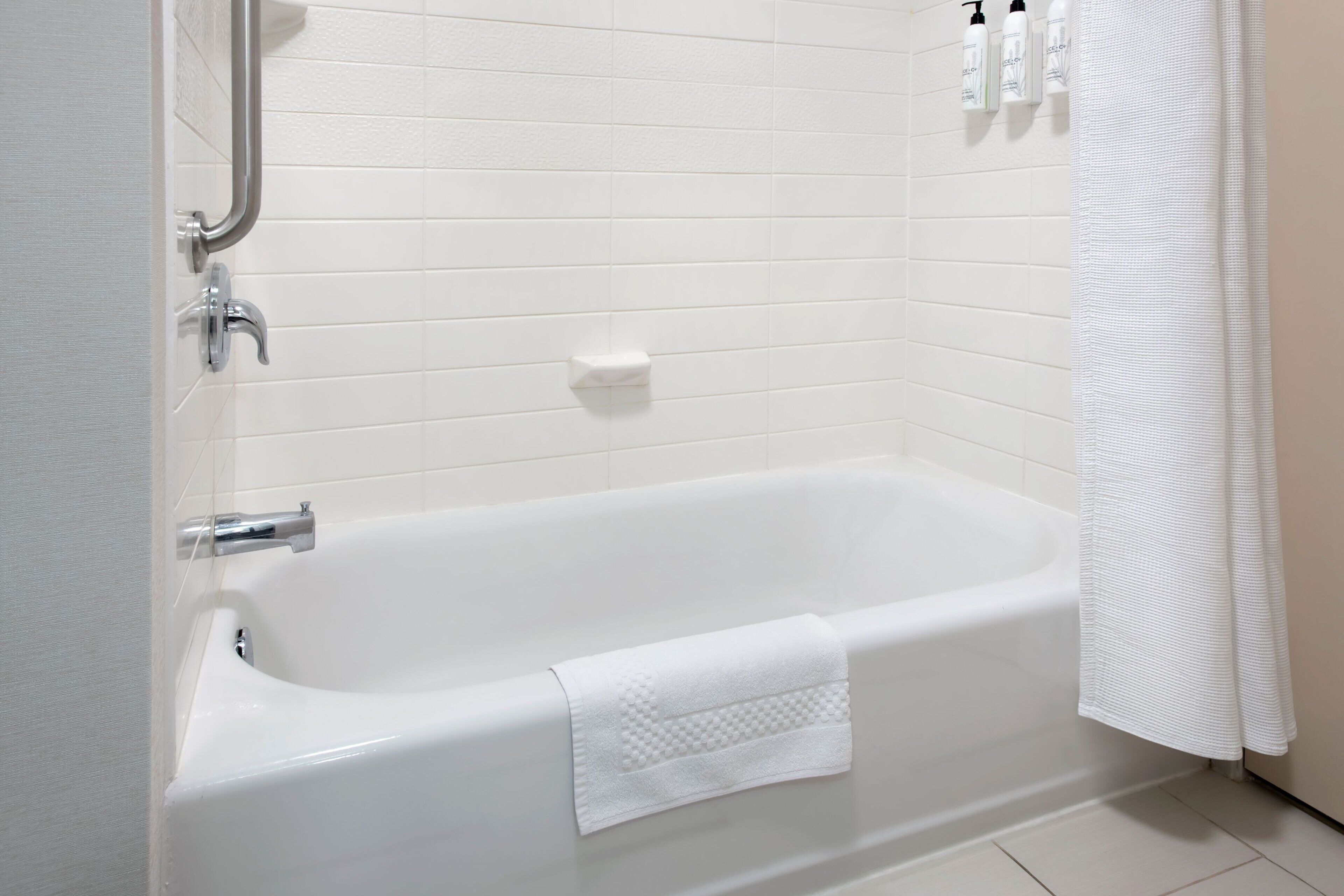 desk, laptop workspace, blackout curtains, iron/ironing board