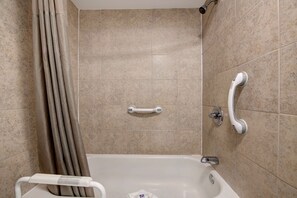 Standard Room, 2 Queen Beds, Accessible, Non Smoking | Accessible bathroom
