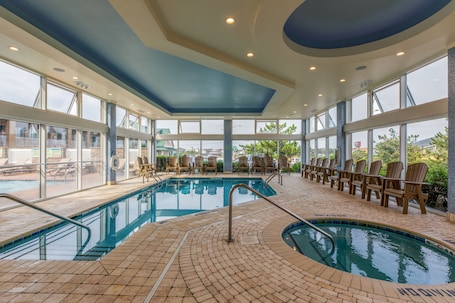 Indoor pool, seasonal outdoor pool. Shutters on the Banks