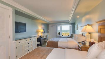 Premium kamer, 2 queensize bedden (Ocean View with Balcony) | Luxe beddengoed, een bureau, gratis wifi, beddengoed