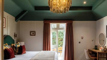 Hypo-allergenic bedding, free minibar items, in-room safe