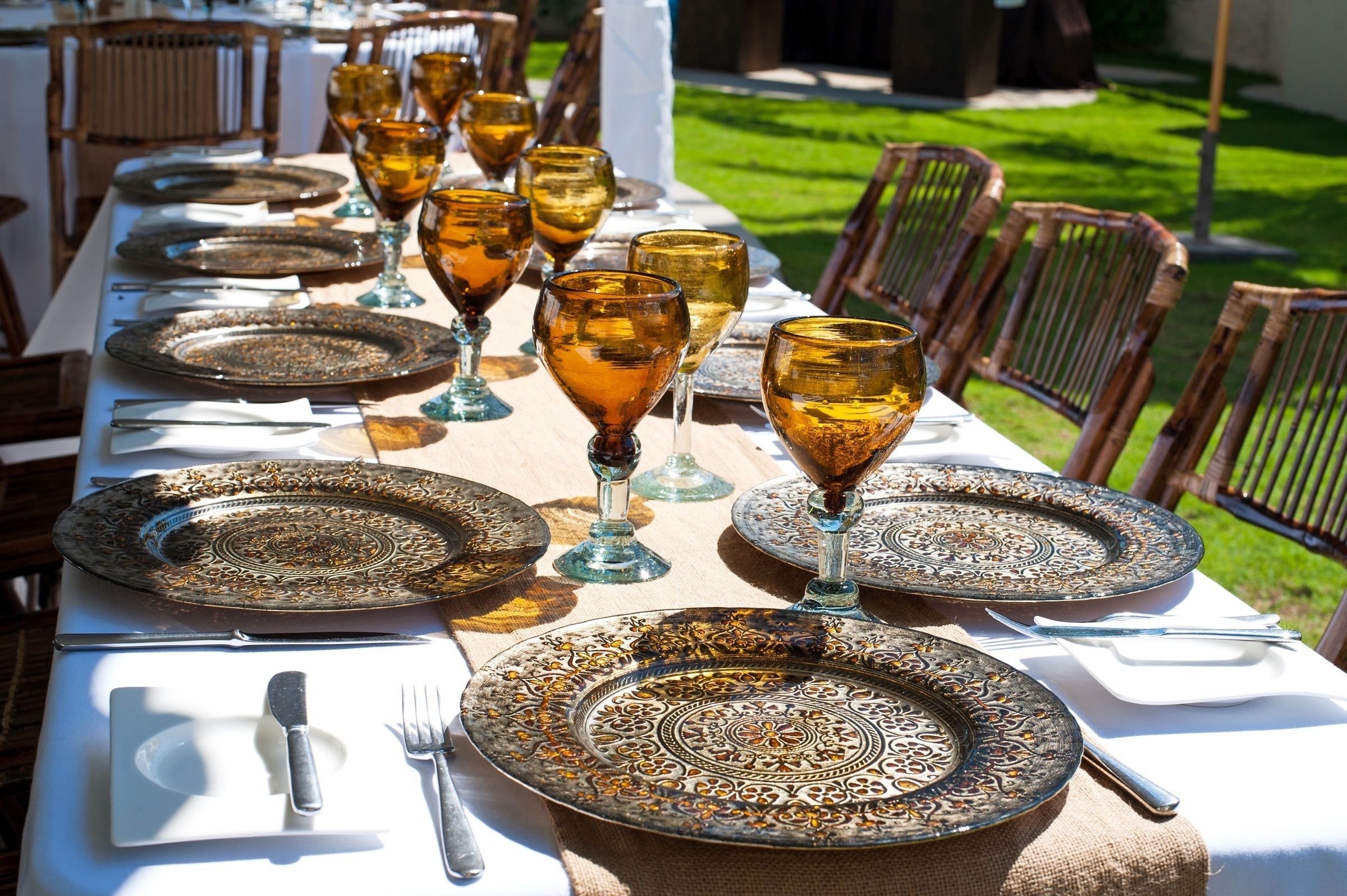 outdoor banquet area
