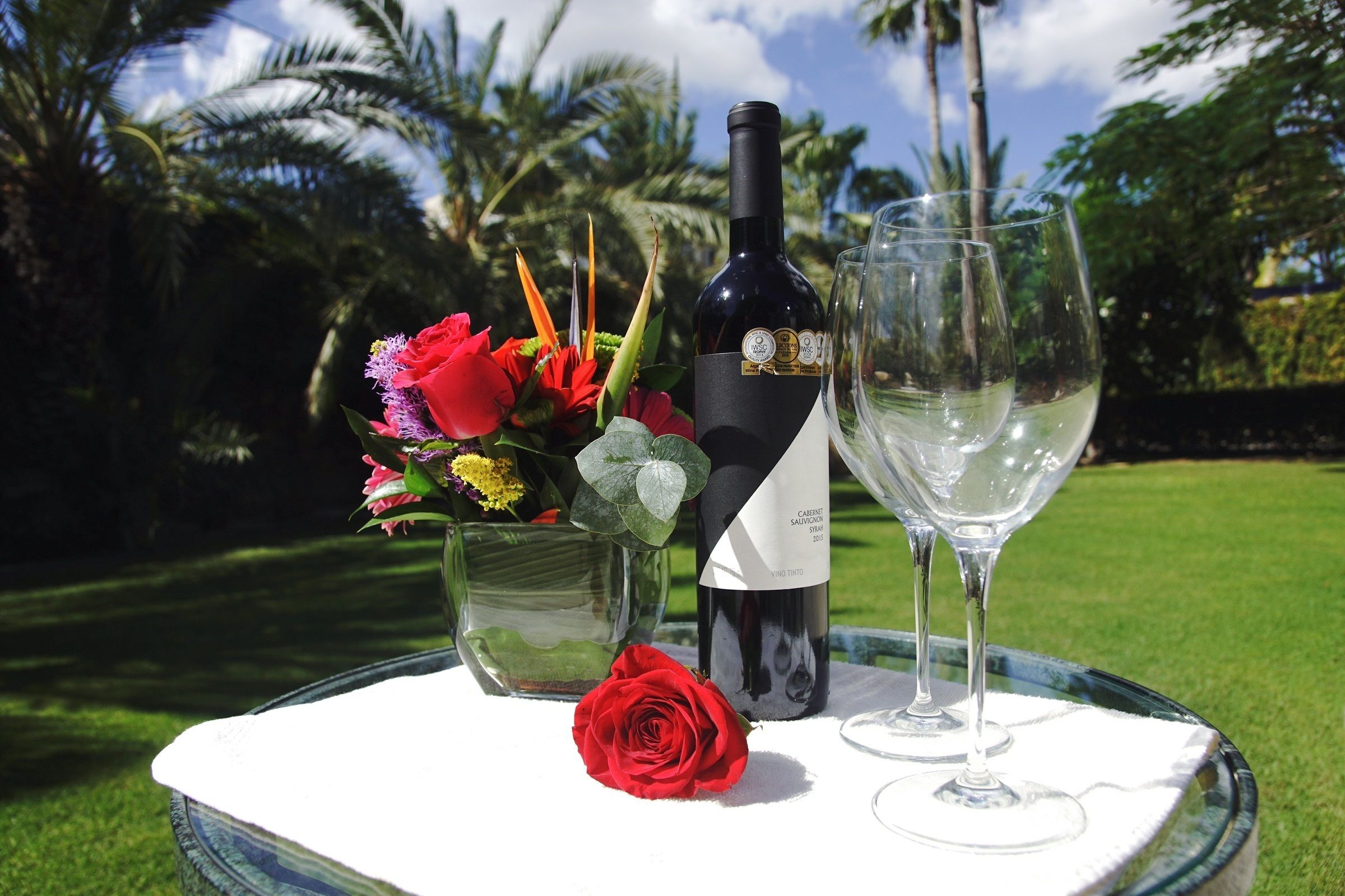 outdoor wedding area