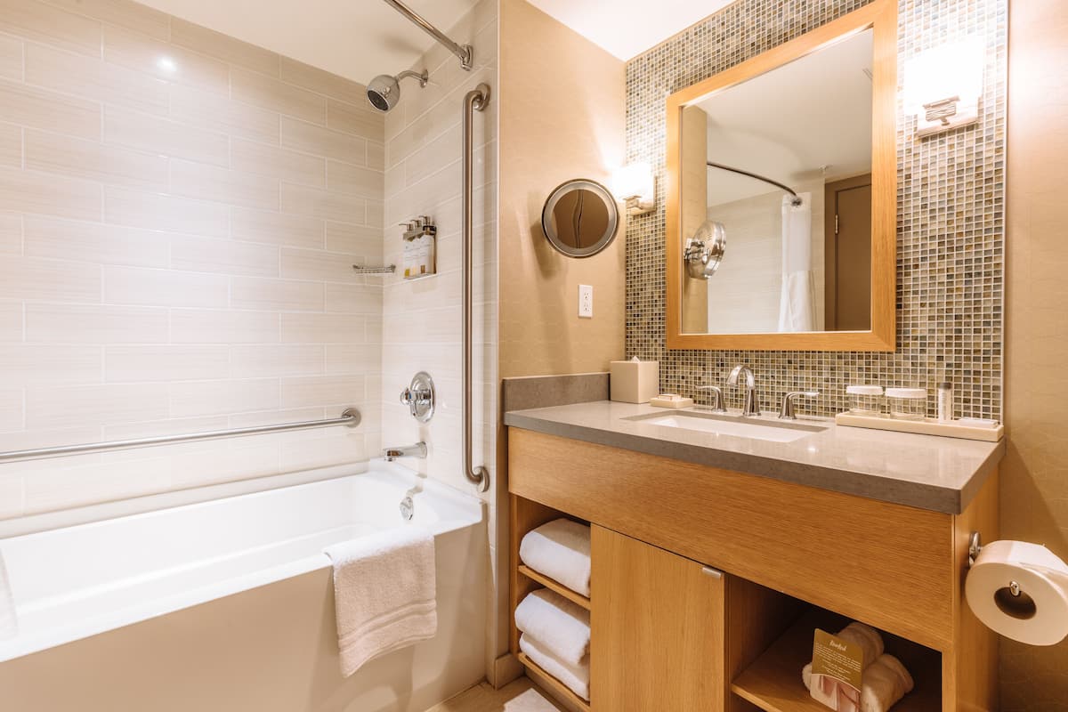 free toiletries, bathrobes, slippers, towels