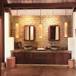 Lagoon Pool Villa | Bathroom | Separate tub and shower, rainfall showerhead, designer toiletries