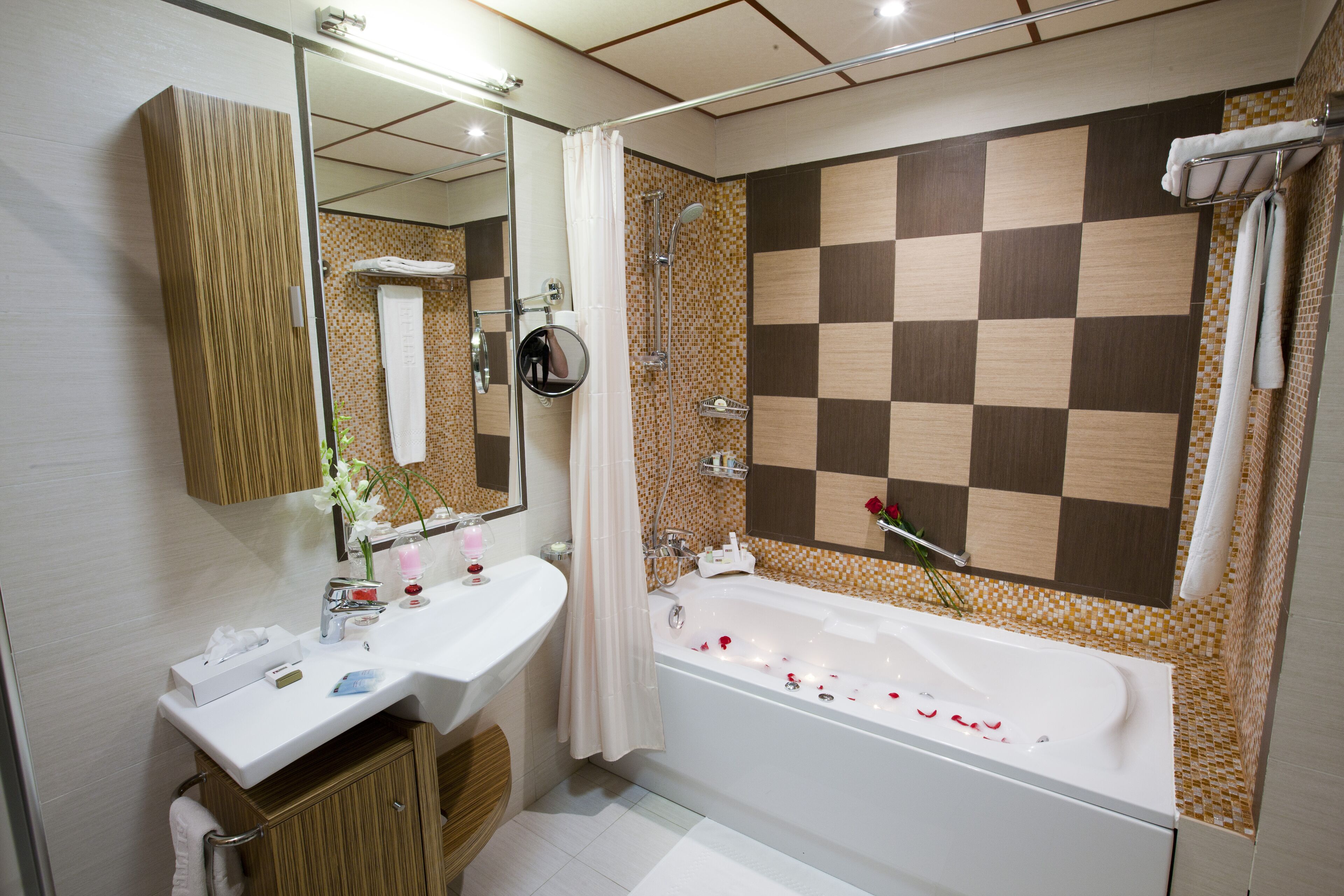 free toiletries, hair dryer, bathrobes, slippers