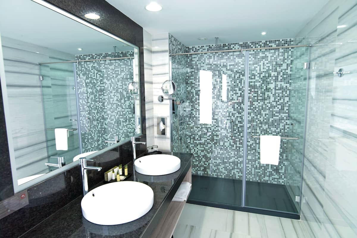 standard double room, balcony | bathroom | shower, eco-friendly toiletries, hair dryer, dressing gowns