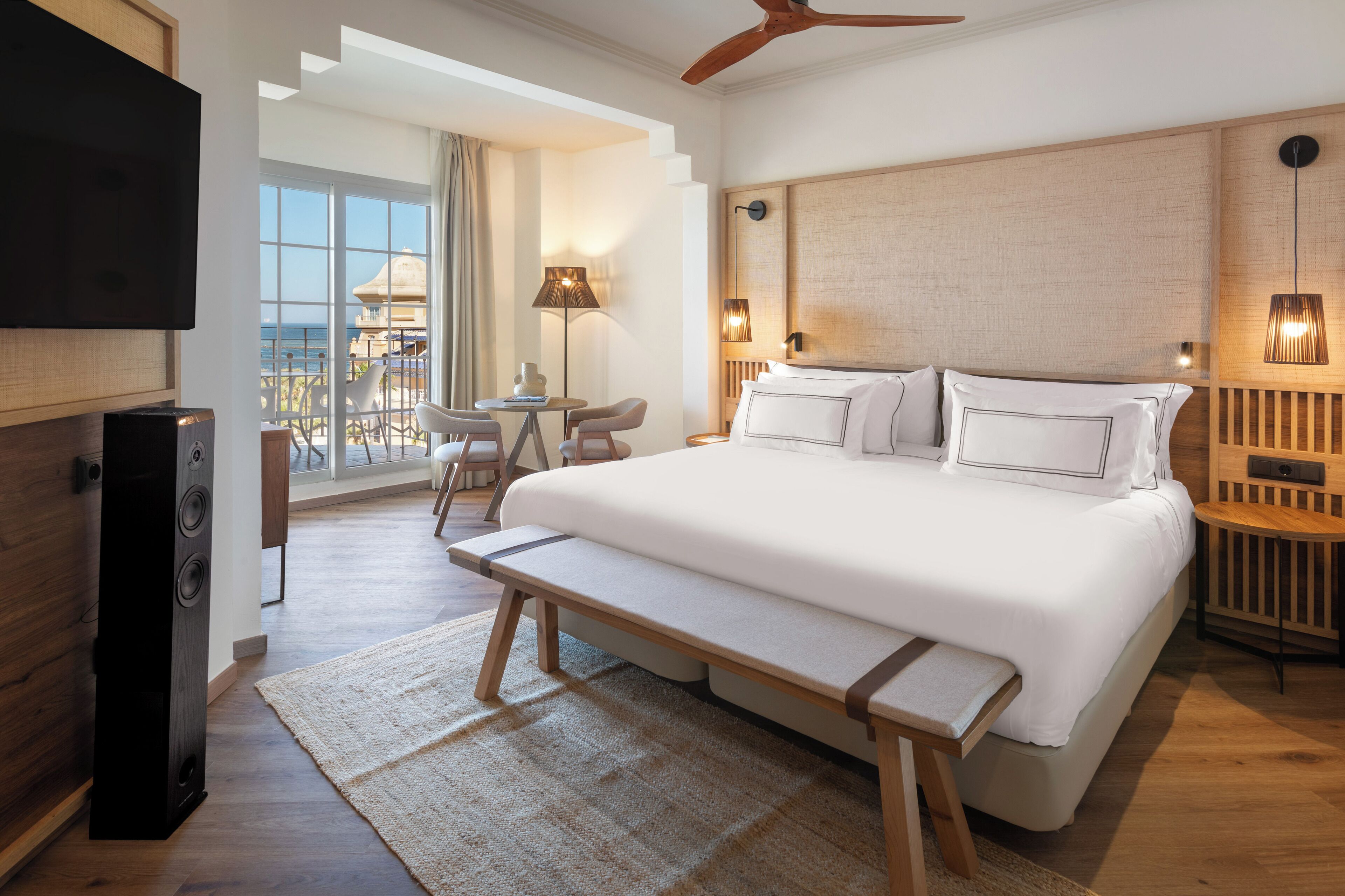 the level, premium room, sea view | minibar, in-room safe, blackout curtains, soundproofing