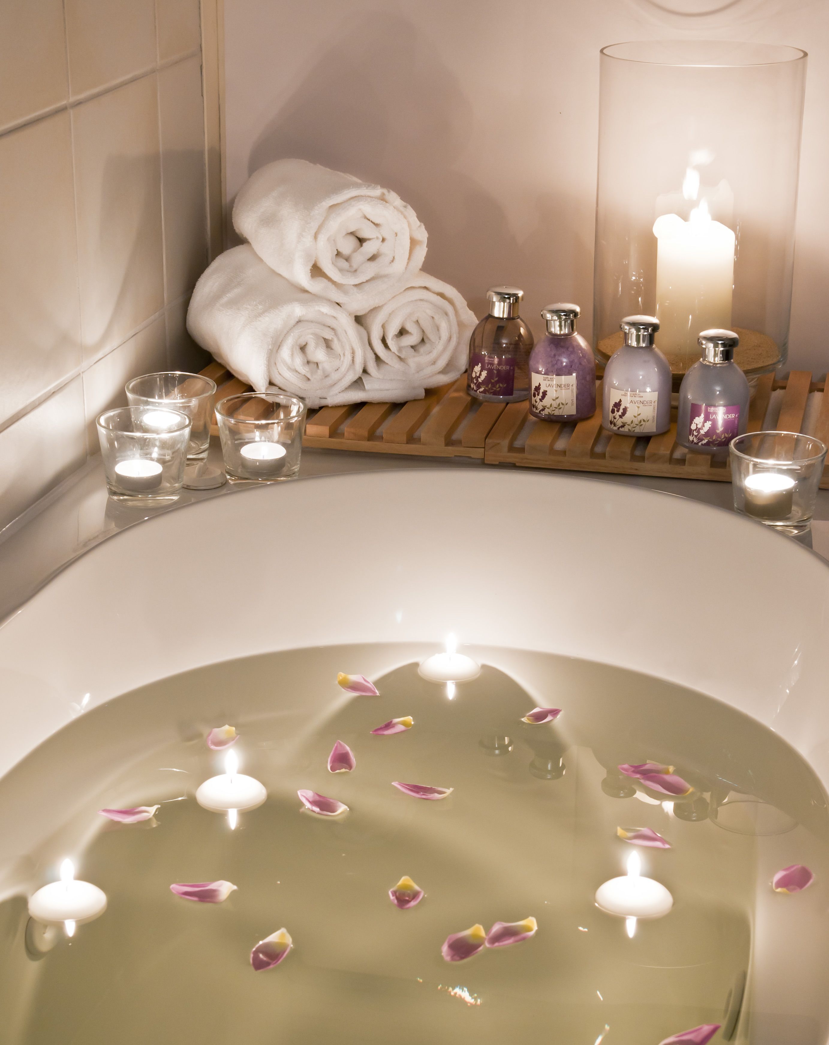 free toiletries, hair dryer, towels