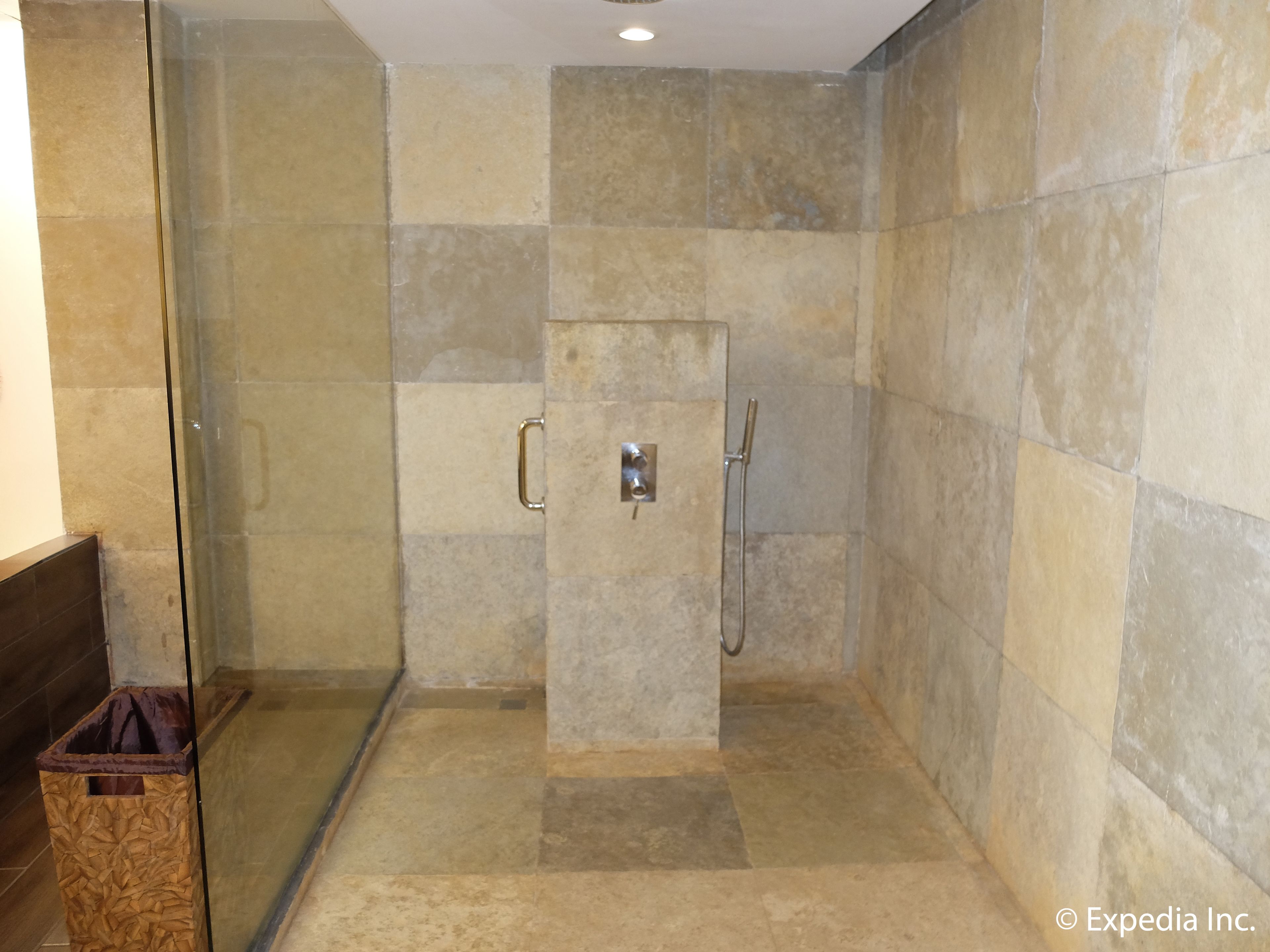 premier suite king | bathroom | combined shower/bathtub, deep-soaking bathtub, rainfall showerhead