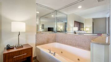 Room, 1 King Bed with Sofa bed, Non Smoking, Jetted Tub | In-room safe, desk, iron/ironing board, rollaway beds