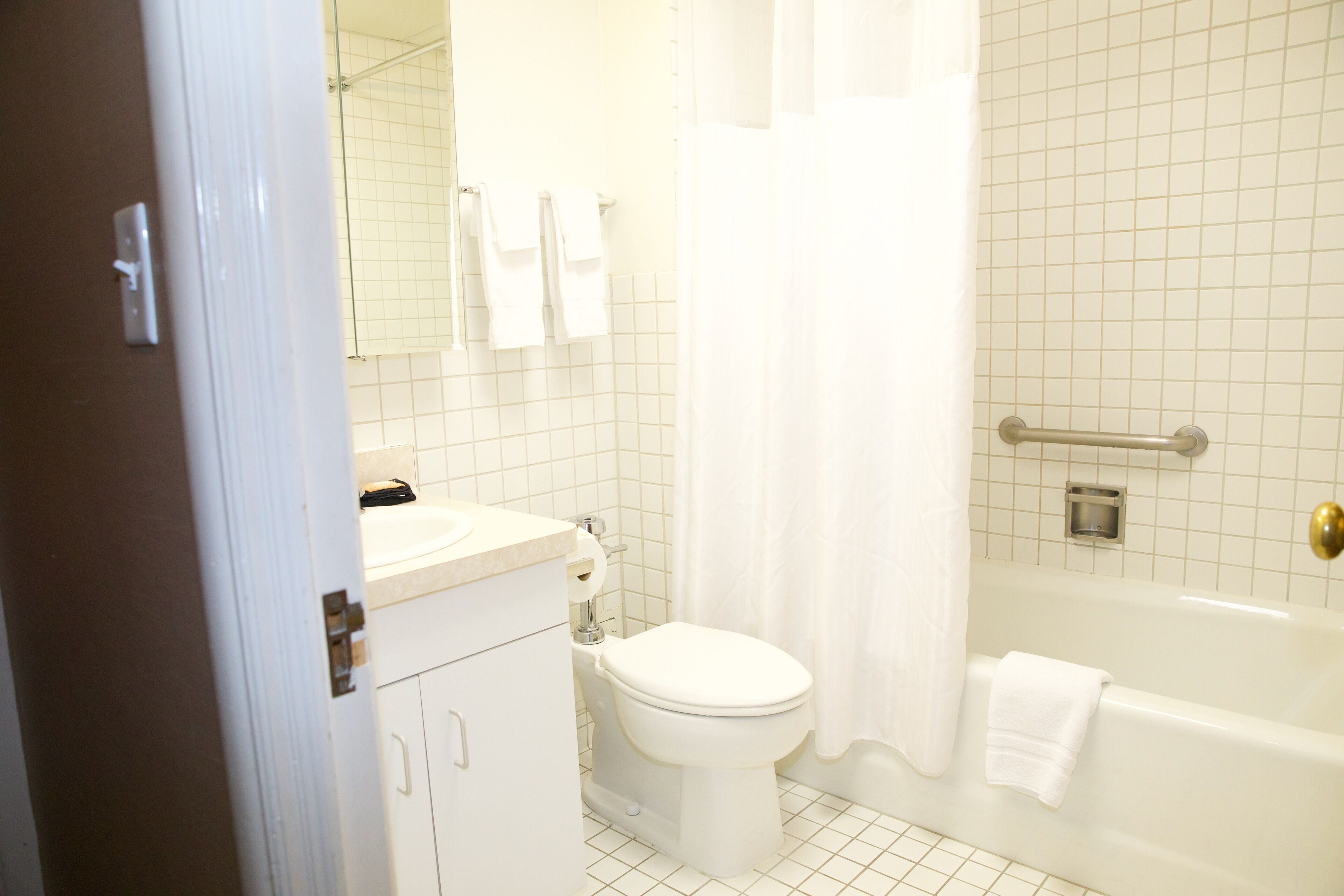 double/double | bathroom | designer toiletries, hair dryer, bathrobes, towels