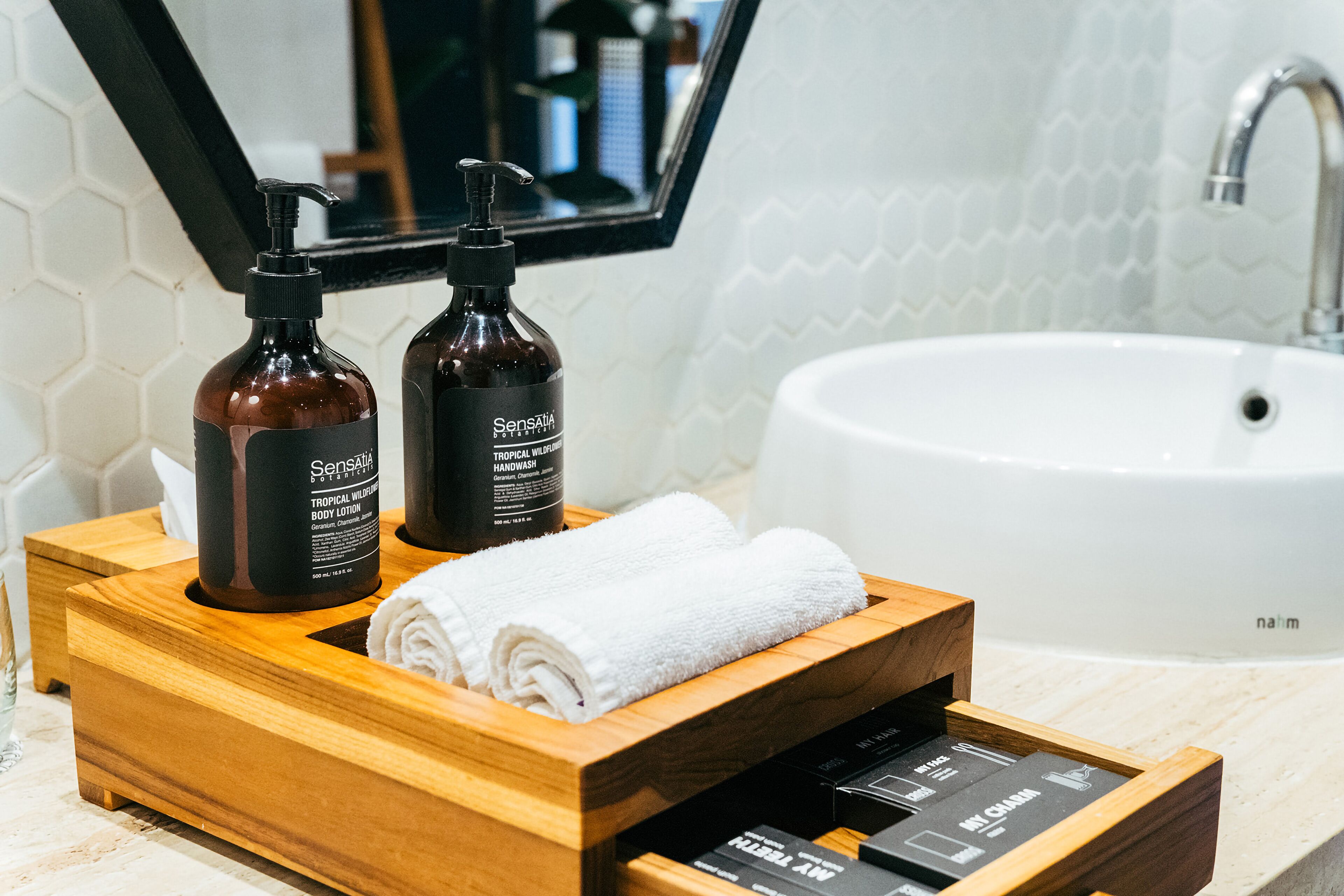 shower, free toiletries, hair dryer, bathrobes