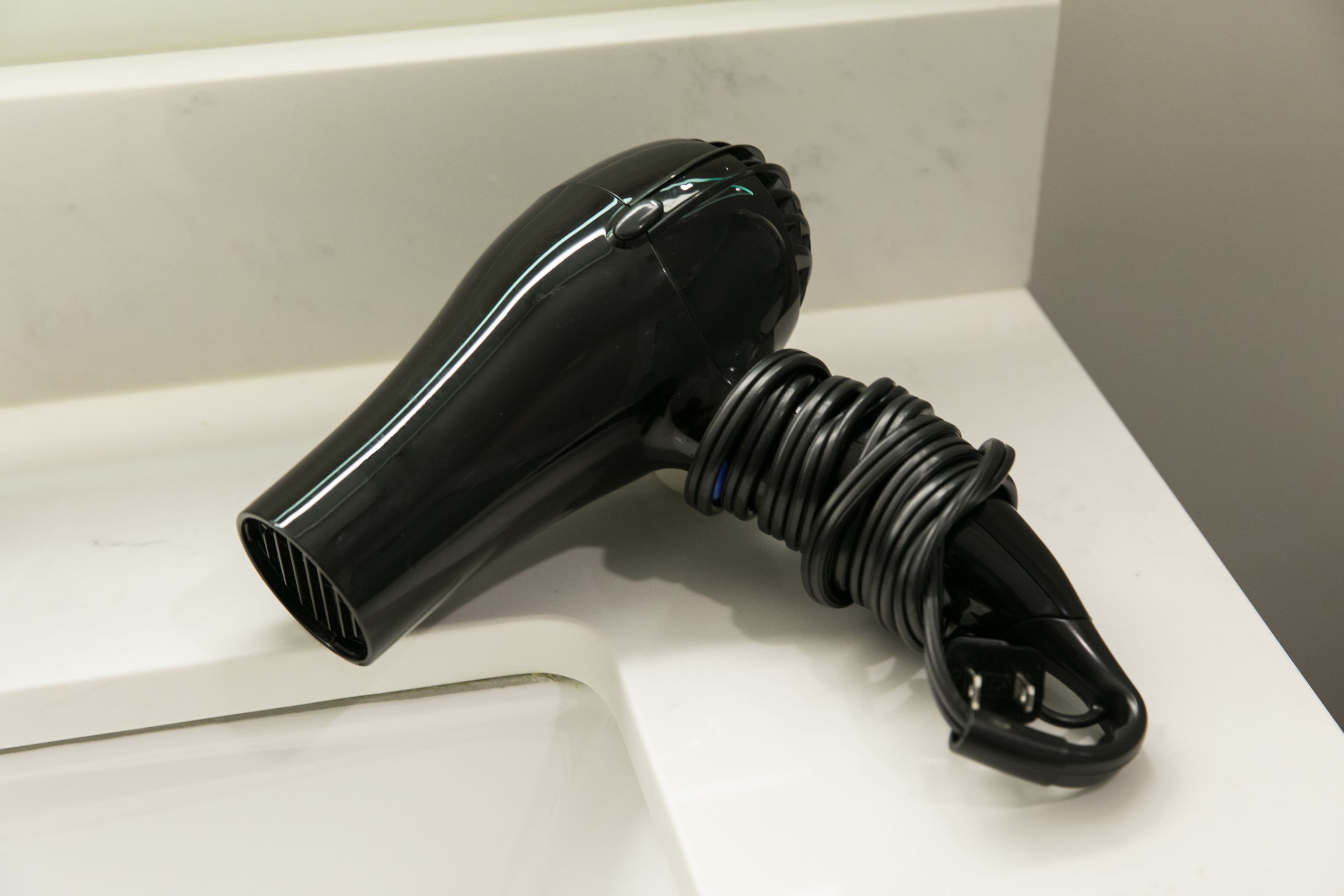 free toiletries, hair dryer, towels