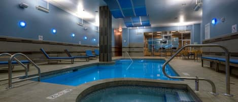 Indoor pool, open 5:30 AM to 11:00 PM, sun loungers