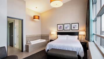 Desk, blackout curtains, soundproofing, iron/ironing board