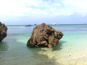 Private beach, white sand