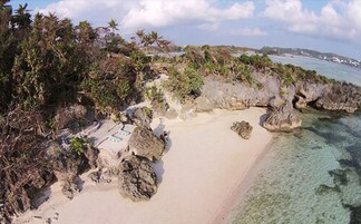 Private beach, white sand