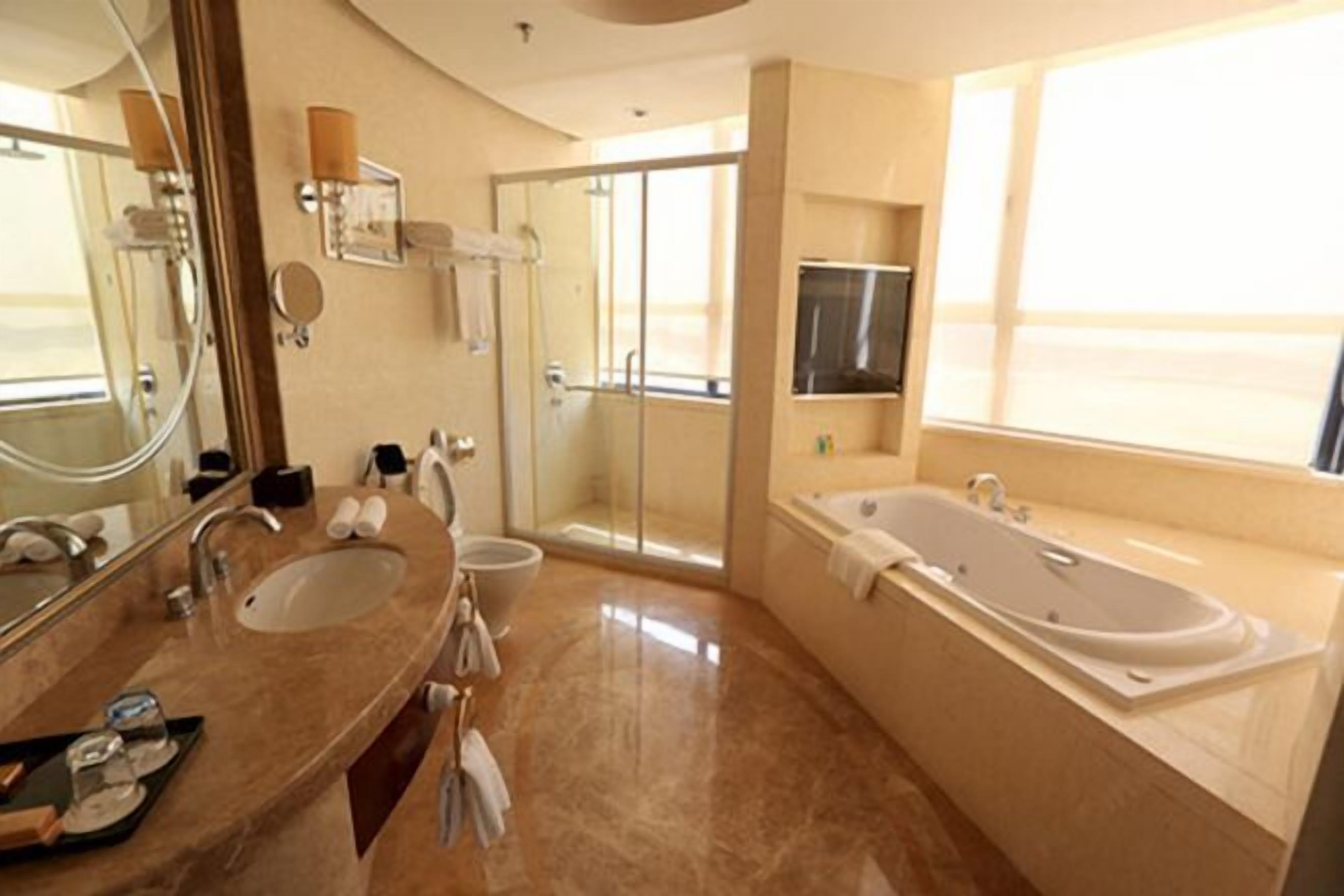 Bathroom | Hair dryer, bathrobes, towels