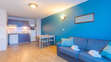 Large Apartment | Private kitchen | Fridge, microwave, stovetop, dishwasher