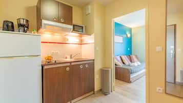 Standard Apartment | Private kitchen | Fridge, microwave, stovetop, dishwasher