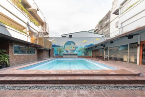 Indoor pool, outdoor pool
