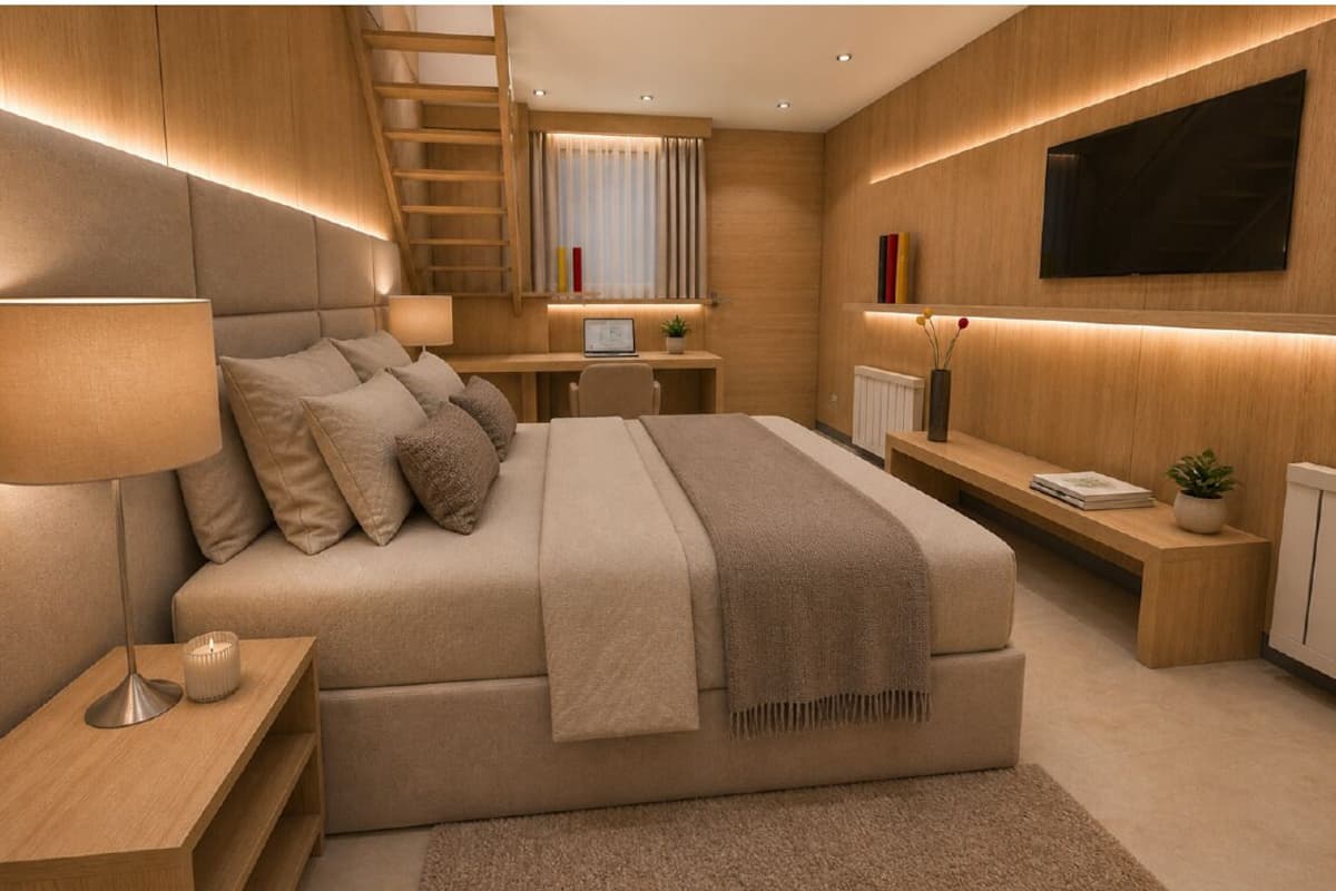 ห้องดีลักซ์ดูเพล็กซ์ | ผ้านวมขนเป็ด, ตู้นิรภัยในห้องพัก, Wi-Fi ฟรี