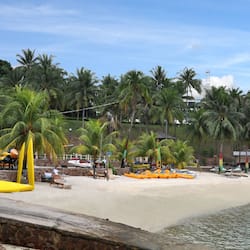 Praia particular, barracas de praia de cortesia