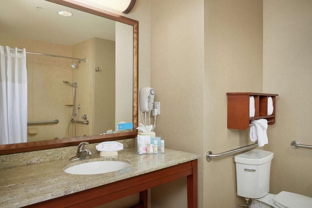 Free toiletries, hair dryer, towels, soap