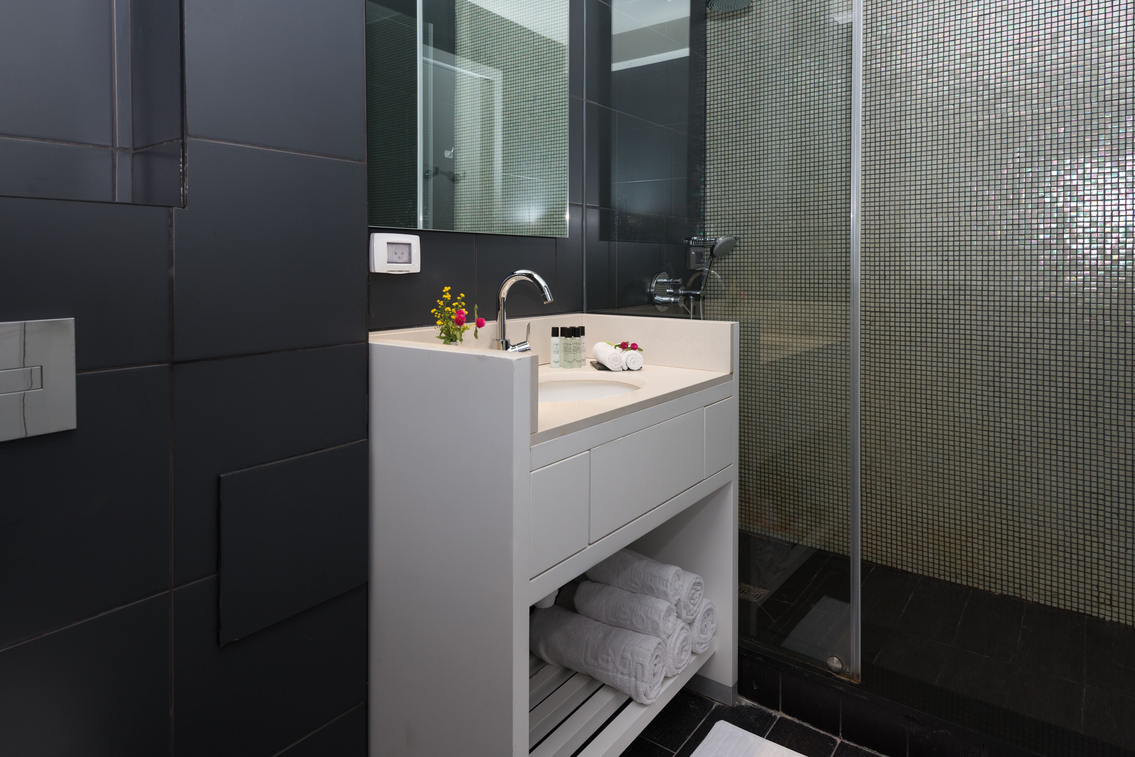 club room | bathroom | combined shower/bathtub, deep-soaking bathtub, free toiletries